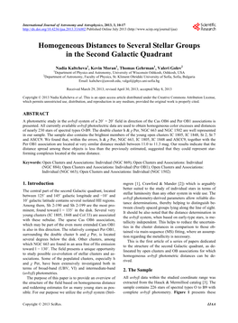 Homogeneous Distances to Several Stellar Groups in the Second Galactic Quadrant