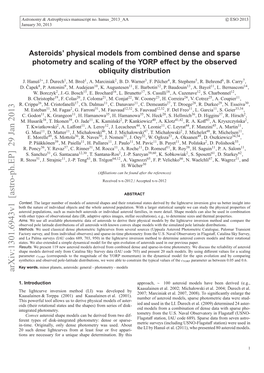 Asteroids' Physical Models from Combined Dense and Sparse