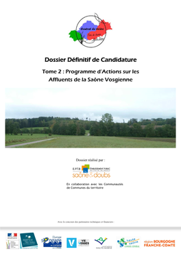 Tome 2 Affluents Saône Programme Actions
