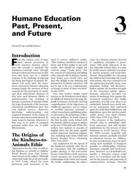 Humane Education Past, Present, and Future 3CHAPTER