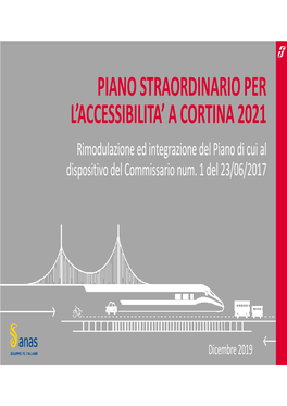 Piano Straordinario Per L'accessibilita' a Cortina 2021