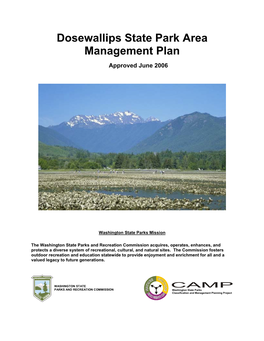 Dosewallips State Park Area Management Plan