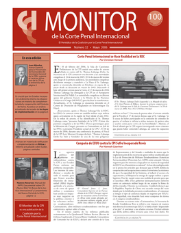 De La Corte Penal Internacional El Periódico De La Coalición Por La Corte Penal Internacional Número 32 • Mayo 2006