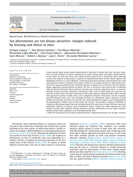 Sex Pheromones Are Not Always Attractive: Changes Induced by Learning and Illness in Mice