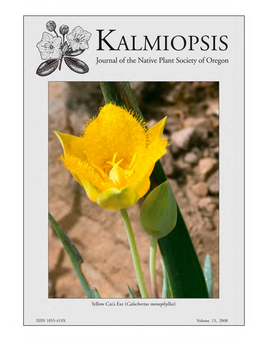 Kalmiopsis : Journal of the Native Plant Society of Oregon