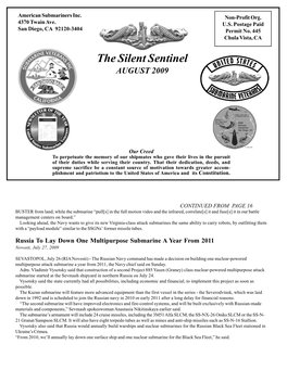 The Silent Sentinel August 2009 Page 1 American Submariners Inc