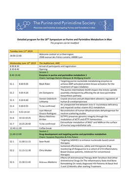 Detailed Program and Abstracts