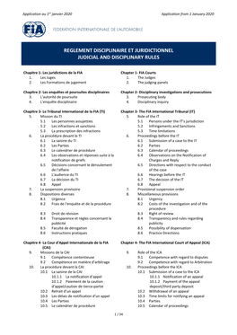 Reglement Disciplinaire Et Juridictionnel Judicial and Disciplinary Rules