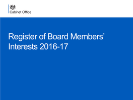 Register of Board Members Interests