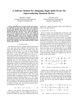 A Software Method for Mitigating Single Qubit Errors on Superconducting Quantum Devices