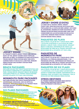 Jersey Shore Beach Packages Monmouth Park Packages Six Flags Packages Other Destinations Jersey Shore (Costa) Paquetes De Playa