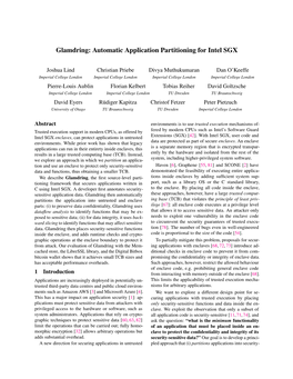 Glamdring: Automatic Application Partitioning for Intel SGX