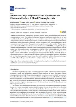 Influence of Hydrodynamics and Hematocrit on Ultrasound-Induced