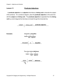 Lesson 11 Predicate Adjectives