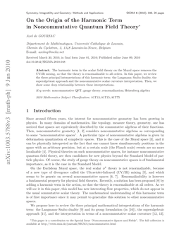 On the Origin of the Harmonic Term in Noncommutative Quantum Field Theory 3