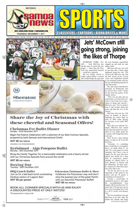 Jets' Mccown Still Going Strong, Joining the Likes of Thorpe
