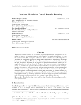 Invariant Models for Causal Transfer Learning