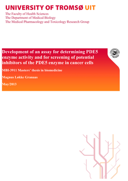 Development of an Assay for Determining PDE5 Enzyme Activity