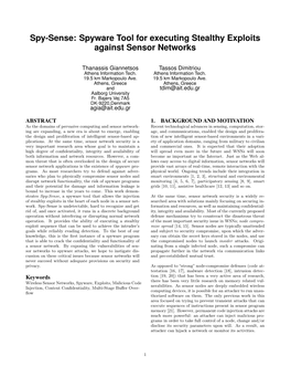 Spy-Sense: Spyware Tool for Executing Stealthy Exploits Against Sensor Networks