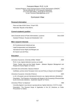 Curriculum Vitae