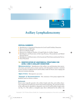 Axillary Lymphadenectomy