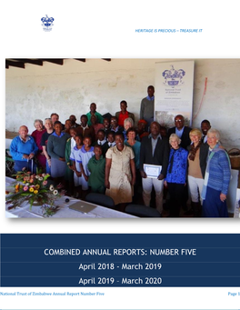 COMBINED ANNUAL REPORTS: NUMBER FIVE April 2018 - March 2019