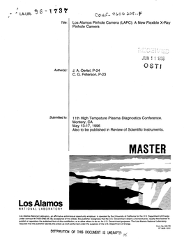 Los Alamos Pinhole Camera (LAPC): a New Flexible X-Ray Pinhole Camera