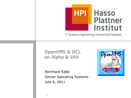 Openvms & DCL on Alpha &