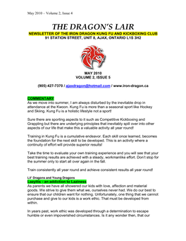 May 2010 Newsletter