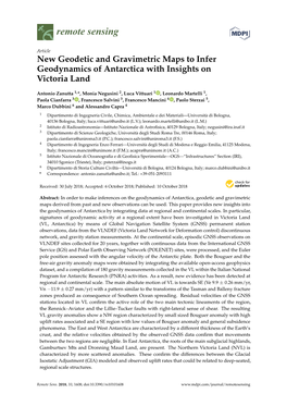 New Geodetic and Gravimetric Maps to Infer Geodynamics of Antarctica with Insights on Victoria Land