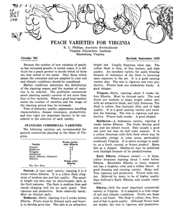 Peach Varieties for Virginia E