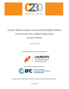 Career Advancement and Social Mobility Effects of Laureate Peru Higher Education