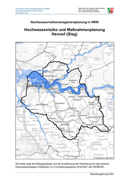 Hochwasserrisiko Und Maßnahmenplanung Hennef (Sieg)