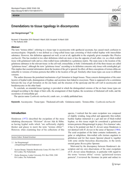 Emendations to Tissue Typology in Discomycetes