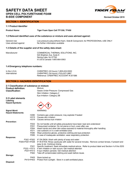 Safety Data Sheet “B” Component