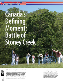 War of 1812 Canada’S Defining Moment: Battle of Stoney Creek