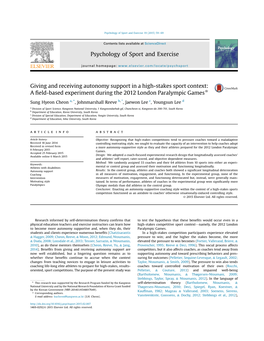 Psychology of Sport and Exercise 19 (2015) 59E69