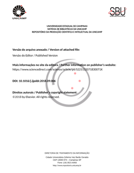 Versão Do Arquivo Anexado / Version of Attached File: Versão Do Editor / Published Version Mais Informações No Site Da Edito