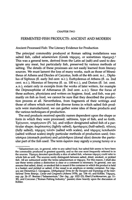 Fermented Fish Products: Ancient and Modern