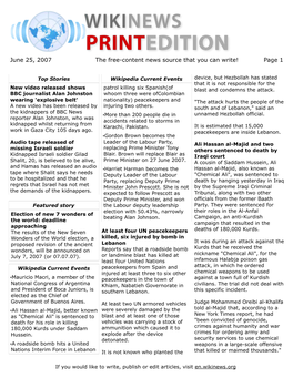 June 25, 2007 the Free-Content News Source That You Can Write! Page 1