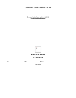 Commission Amicale: Report for 2000