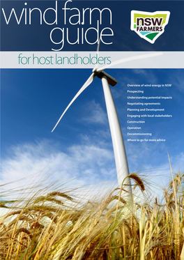 Wind Farm Guide for Host Landholders