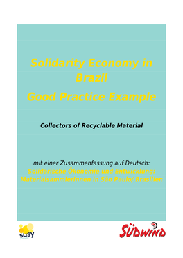 Solidarity Economy in Brazil Good Practice Example