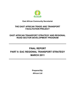 Eac Regional Transport Strategy March 2011