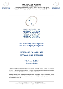 Mercosur En La Prensa Mercosul Na Imprensa