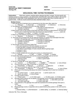 Geologic Dating