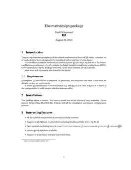 The Mathdesign Package