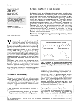 Retinoid Treatment of Skin Diseases