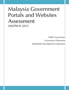 Malaysia Government Portals and Websites Assessment 2012