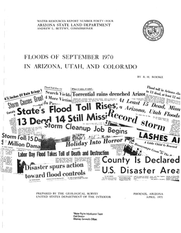 Floods of September 1970 in Arizona, Utah and Colorado